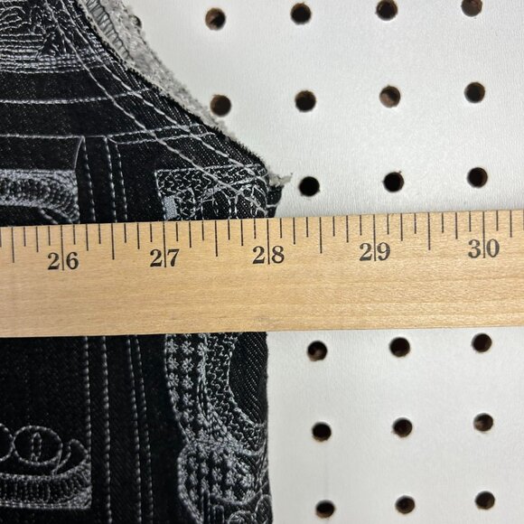 Members Property Embroidered Vest 2XL Money Denim‎ Hip Hop Scarface Y2K Gothic - Picture 6 of 7